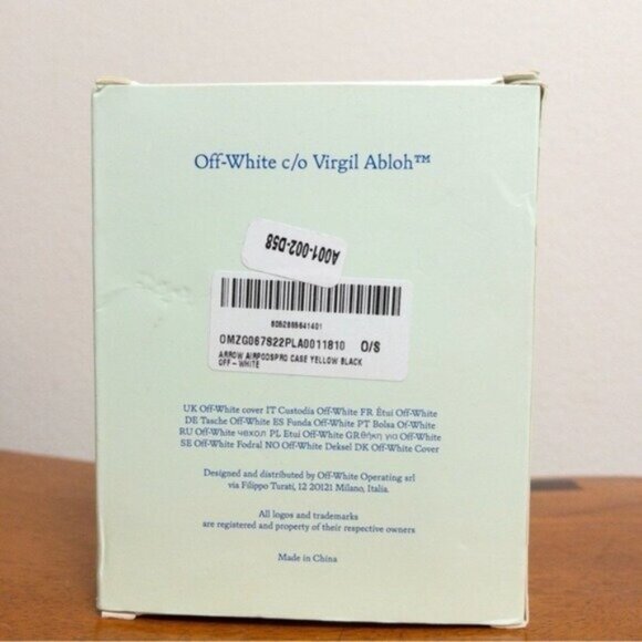 NIB Off White Arrow Airpods Pro Case 3 Apple Yellow Black - Picture 5 of 7